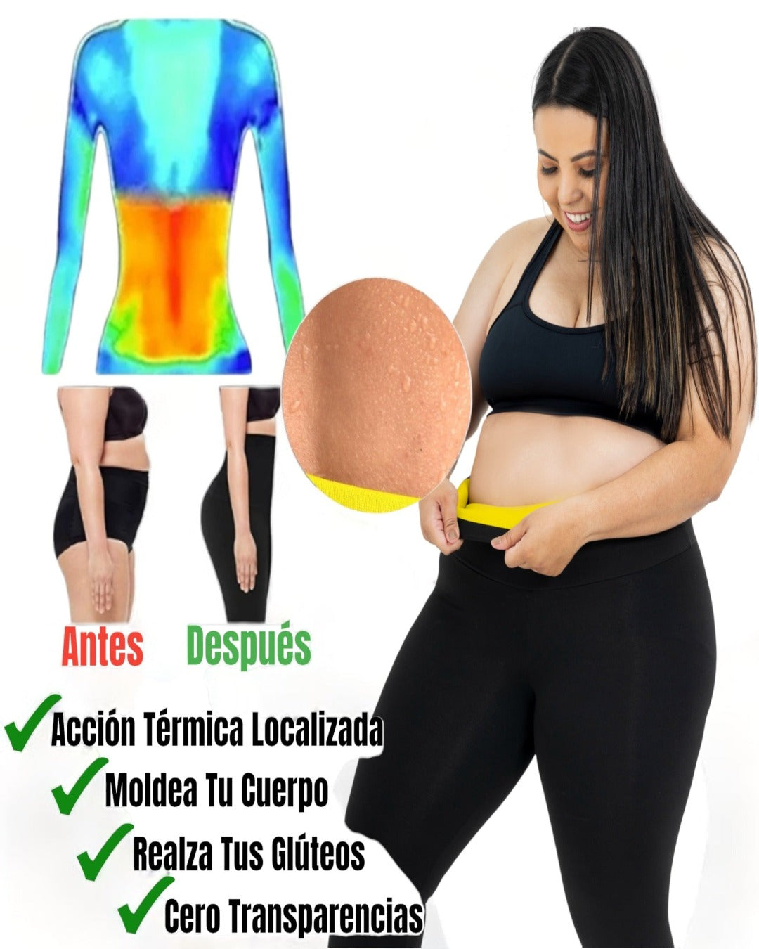 ®Leggins Con Faja🔥 Termo Reductores 🔥QUEMA GRASA 🍑Horma LEVANTA COLA